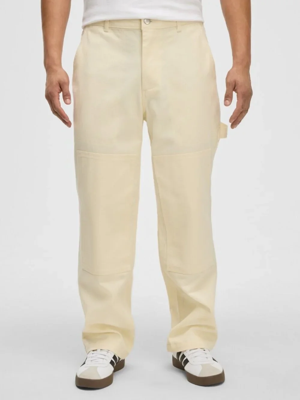 Mode of One Men's Relaxed-Fit Stretch Twill Utility Pants, Soft Vanilla NWT